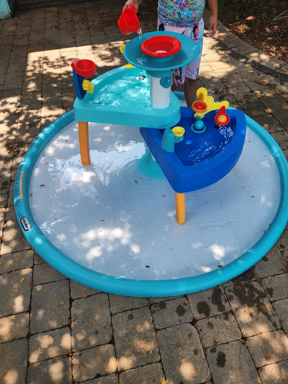 Children's Water Activity Play Center - Teal & Blue with Red Accents